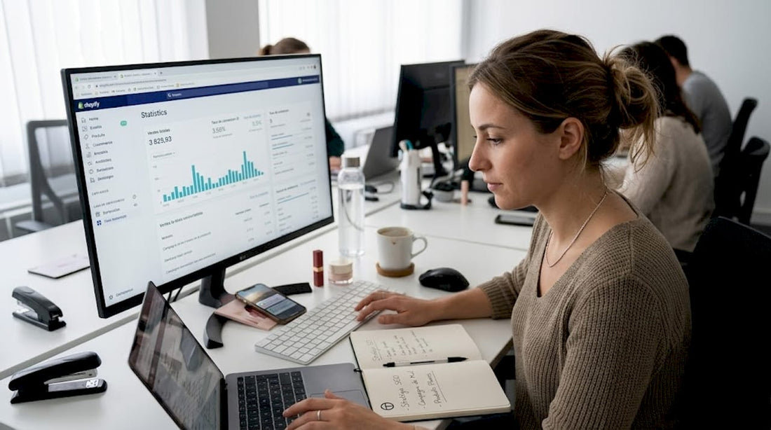 En tant que responsable e-commerce, j’analyse et j’optimise la performance de boutiques Shopify.