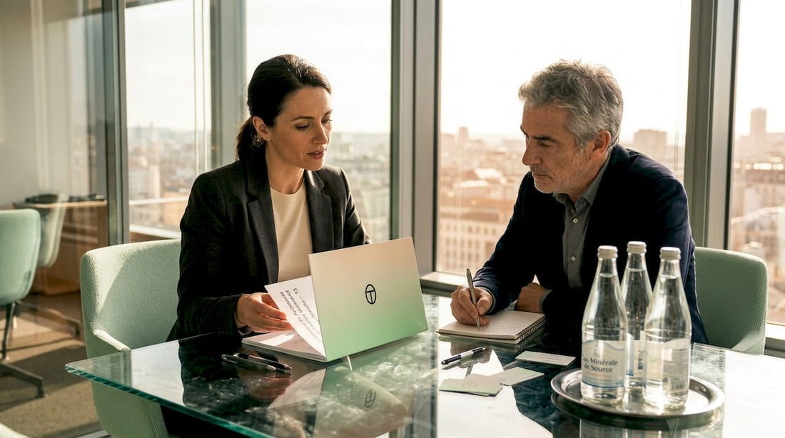 Des professionnels se réunissent pour discuter de collaborations avec des marques de beauté.