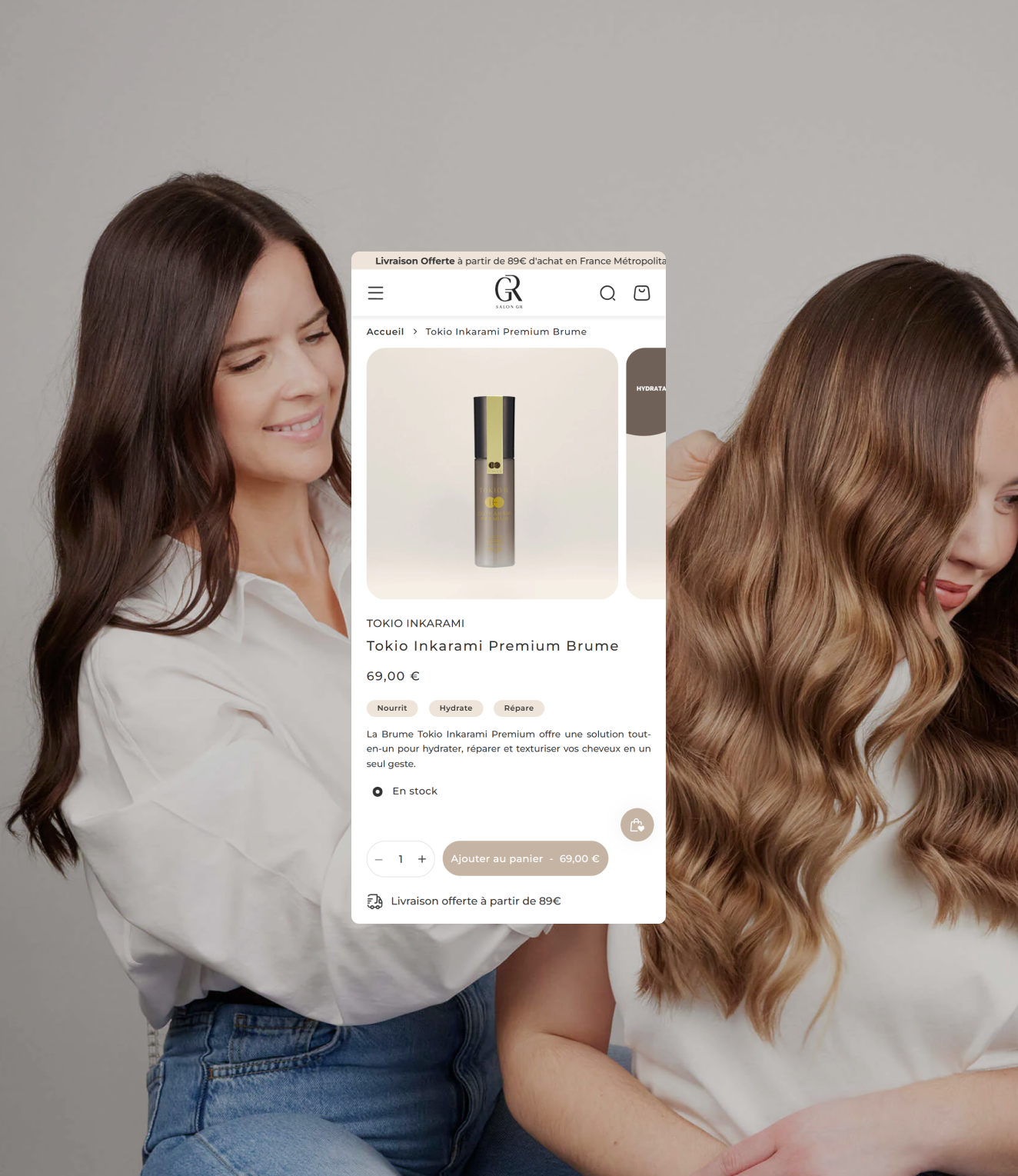Salon GR – création boutique Shopify par Tamara Agency