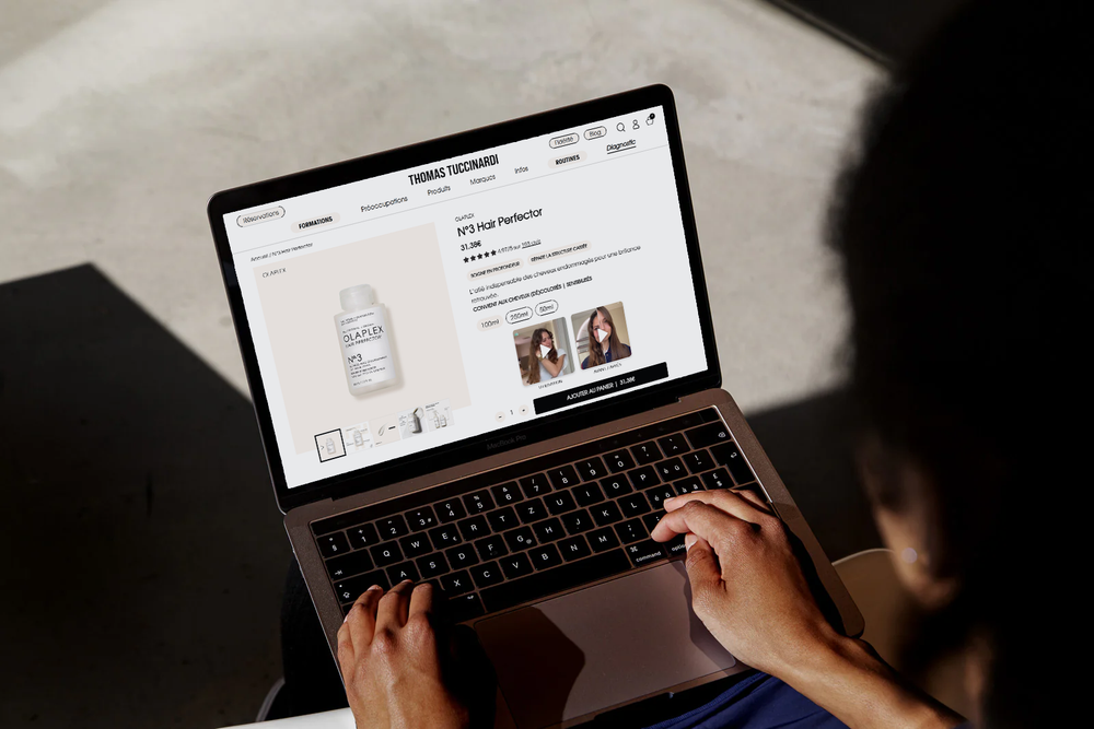 Projet migration vers Shopify pour Thomas Tuccinardi – boutique e-commerce beauté par Tamara Agency Paris